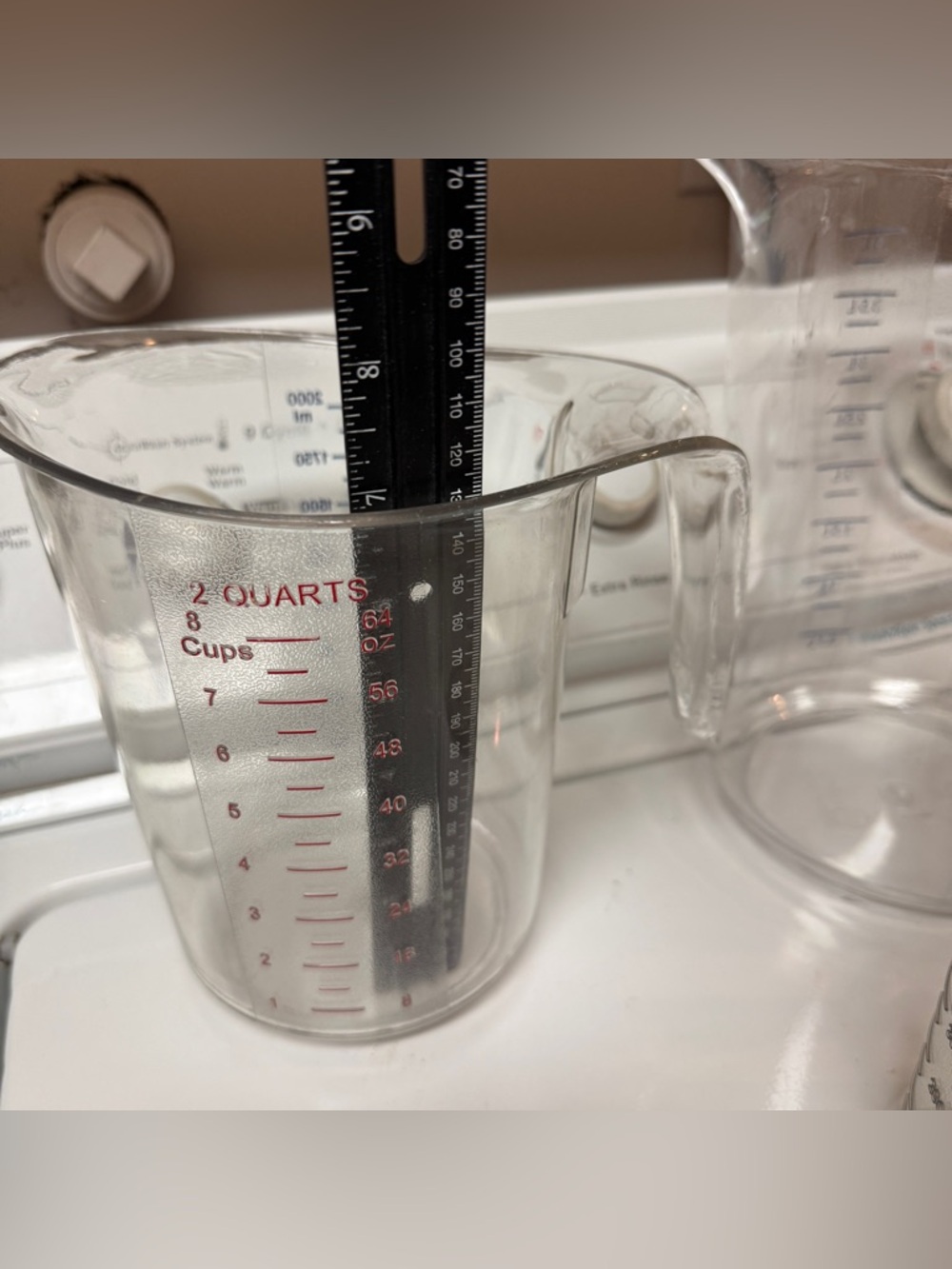 5pc Clear stackable Plastic Measuring Cup Set - Transparent - Picture 12 of 15